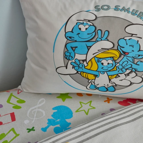  Karaca Home Smurfs by Musicial Time Tek Kişilik Pike Takımı