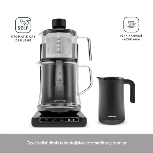 Homend Smart Royaltea Plus 2 in 1 Otomatik Çay ve Türk Kahve Makinesi wifi