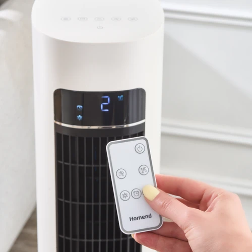 Homend Fanomen 9011H Uzaktan Kumandalı Soğuk Su ve Buz Hazneli Kule Tipi Vantilatör 60W