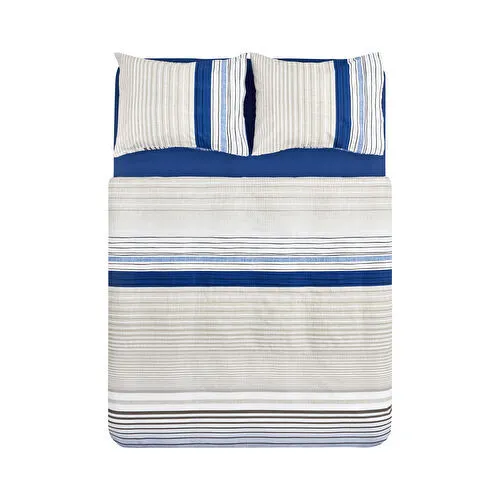 Nautica Home Olympus Stripe Çift Kişilik Nevresim Takımı Blue