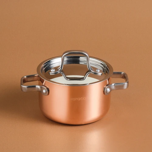 Karaca Powersteel 3Ply 316+ İndüksiyon Tabanlı Çelik Mini Tencere 10 Cm Copper