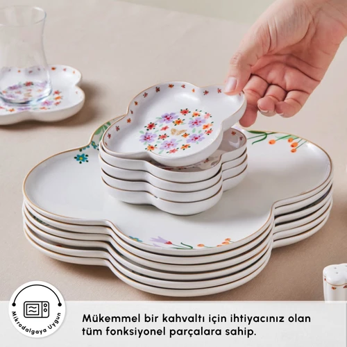Karaca Stream Bone Lunetta 34 Parça 6 Kişilik Kahvaltı Takımı
