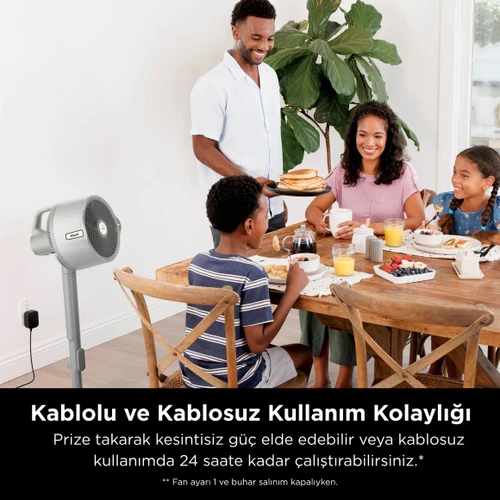 Shark FlexBreeze ProMist Taşınabilir Buharlı Fan İç ve Dış Mekan Uyumlu, Beyaz