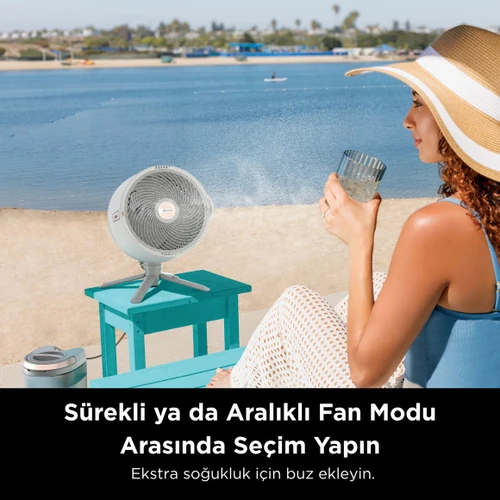 Shark FlexBreeze ProMist Taşınabilir Buharlı Fan İç ve Dış Mekan Uyumlu, Beyaz