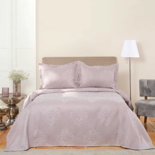 Karaca Home Amelie Lila Çift Kişilik Yatak Örtüsü Set