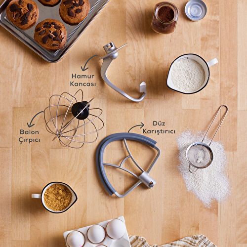 Karaca Multichef Artisan Digital Ekran Döküm Stand Mikser Silver Brushed 1800W 7L