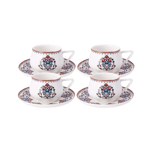 Karaca Nakkaş 4 Kişilik Çay Fincan Takımı 210 ml