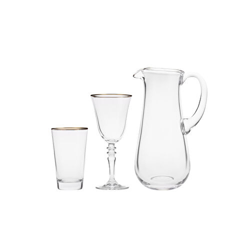 Karaca Jamie Gold Rim 25 Parça Bardak Seti