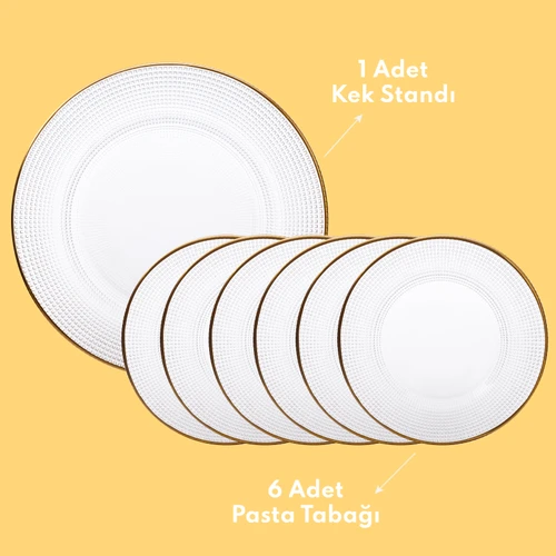 Emsan Glorie Kek Saati 7 Parça Pasta Takımı