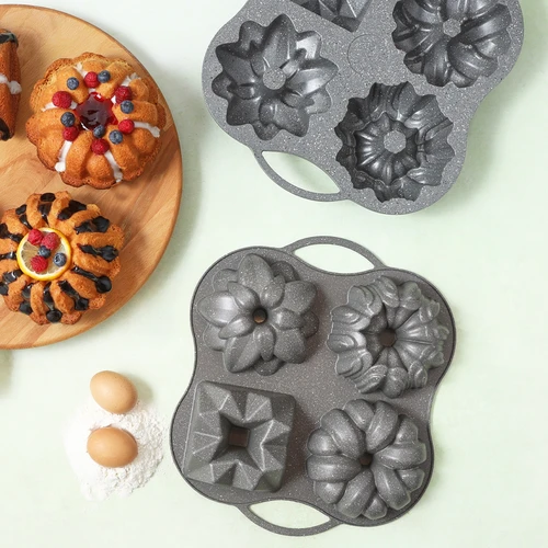 Karaca Cake Pro 4'lü Antrasit Döküm Kek Kalıbı