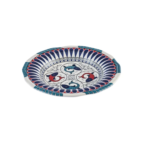 Karaca New Mai Selçuklu Serisi Balıklı Çukur Tabak 24 cm