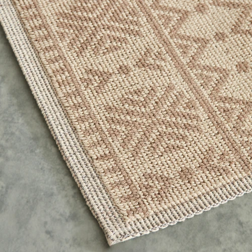 Karaca Home Lessie Etnik 100x60 cm Vizon Beyaz Paspas 