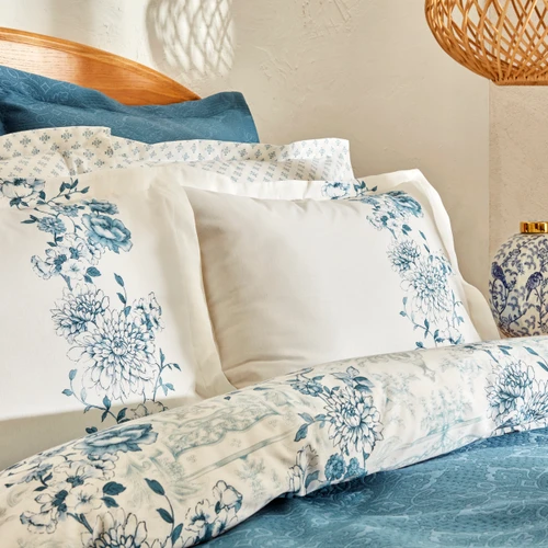 Karaca Home Camilio Çift Kişilik 5 Parça Summer Set Mavi