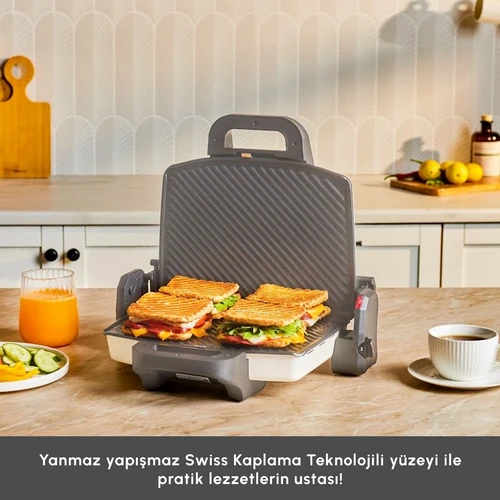 Karaca Swiss 4 Dilim Kapasiteli Izgara ve Tost Makinesi 1800W