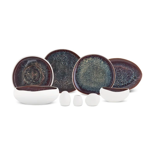 Karaca Earth Collection Galactic 55 Parça 12 Kişilik Yemek Takımı Beyaz