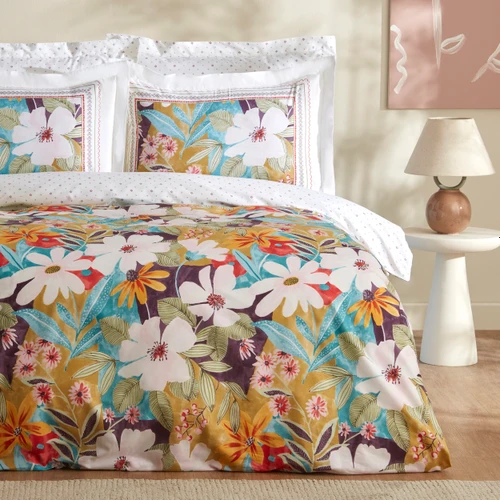 Karaca Home Lumire %100 Pamuk Çift Kişilik Nevresim Takımı Multicolor