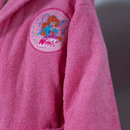 Winx by Karaca Home Bloom Pembe %100 Pamuk 4-6 Yaş Bornoz
