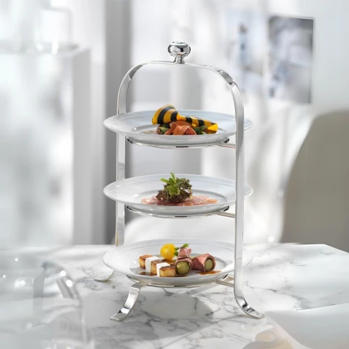 Robbe Berking Gümüş Kaplama Tabak Standı 38 cm x 23 cm