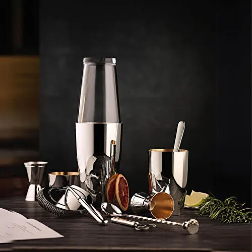 Robbe&Berking Dante Bardaklı Gümüş Kaplama Shaker