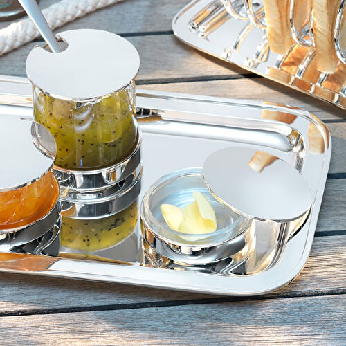 Robbe&Berking Gümüş Kaplama Kapaklı Tereyağı Tabağı