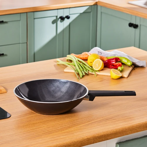 Karaca Swiss Crystal Black Wok Tava 28 Cm