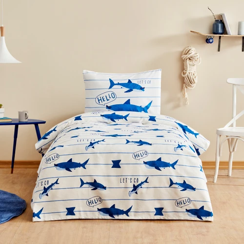 Karaca Home Young Shark Tek Kişilik Pike Takımı Blue 