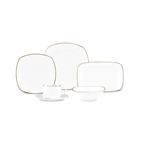 Karaca Padoca 26 Parça 6 Kişilik Kahvaltı Seti Yarım Kare Gold