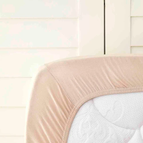 Karaca Home Bej Penye Fitted/ Lastikli Çift Kişilik Çarşaf
