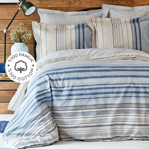 Karaca Home Aspen Mavi %100 Pamuk Çift Kişilik Nevresim Takımı