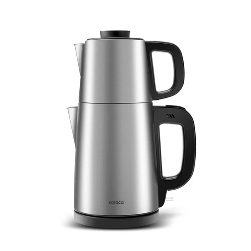 Karaca Tea Break 2 in 1 Su Isıtıcı Çelik Çay Makinesi Inox Siyah