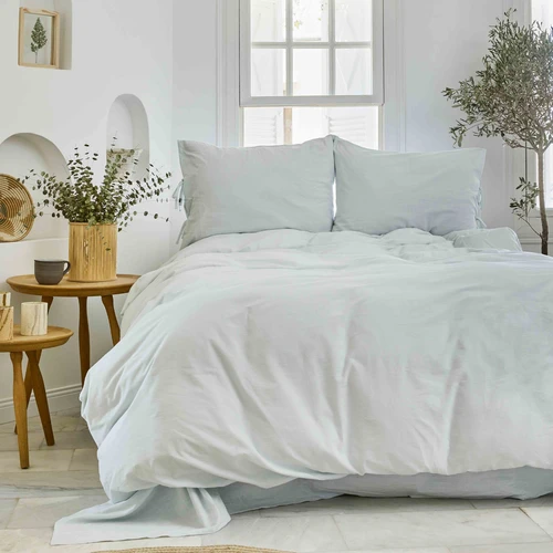 Karaca Home 4 Element Açık Mavi %100 Pamuk Tek Kişilik Nevresim Takımı Su