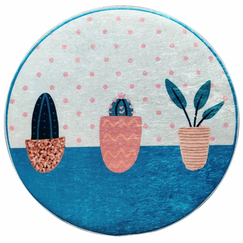 Karaca Circle Genç Cactüs Baskılı Halı 100x100cm