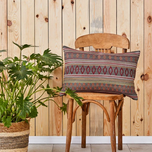 Karaca Home Cottage Desenli Kırlent 45x45 cm Kiremit 