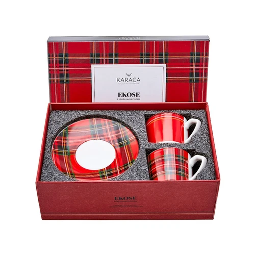Karaca Ekose 2 Kişilik Kahve Fincanı Takımı 80 ml