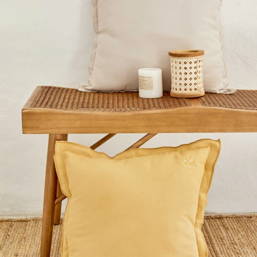 Karaca Home 4 Element Hardal İç Dolgulu Düz Kırlent 45x45 cm