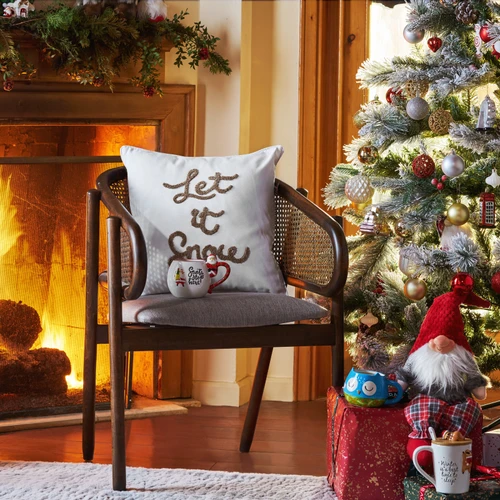 Karaca Home Woodland Beyaz Snow Cozy Kırlent 45x45 cm