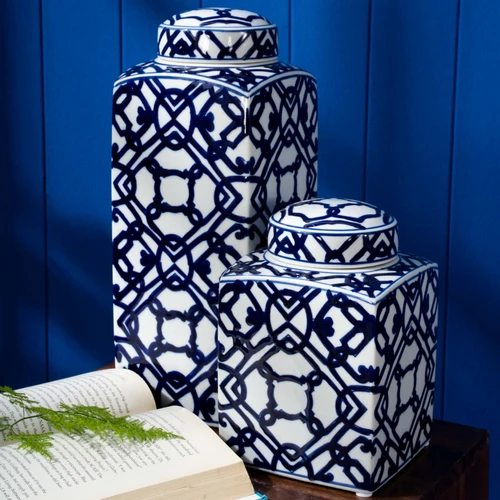 Karaca Home Blue White Dikdörtgen Küp 22 cm