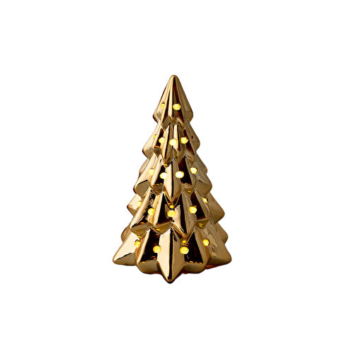 Karaca Home Tree Led Işıklı Obje Gold 9x17cm