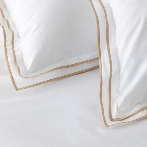 Karaca Home White Collection Victorie  Percale Çift Kişilik Nevresim Takımı Pikolu Bej 