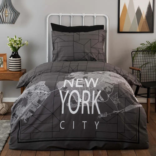 Karaca Home Young New York City Tek Kişilik %100 Pamuk Nevresim Takımı 