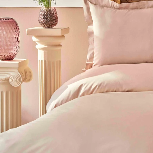 Karaca Home Back To Basic Koyu Pudra %100 Pamuk Çift Kişilik Nevresim Takımı