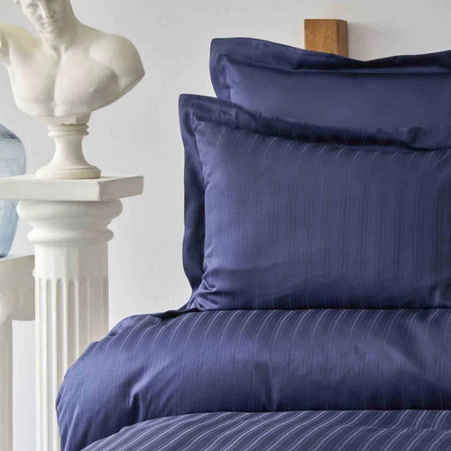 Karaca Home Charm Bold Lacivert %100 Pamuk Saten Çift Kişilik Nevresim Takımı