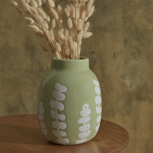 Karaca Home Romance Vazo Yeşil 12 cm