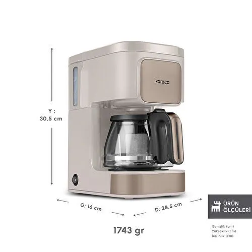 Karaca Just Coffee Aroma 2 In 1 Filtre Kahve ve Çay Demleme Makinesi Latte