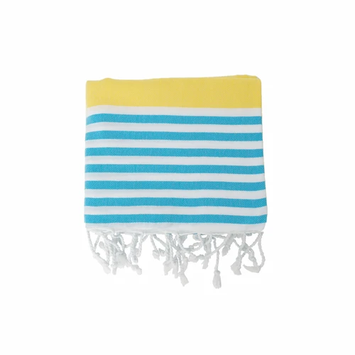 Karaca Home Ella  %100 Pamuk Peştemal 130x170 cm Lacivert-Sarı