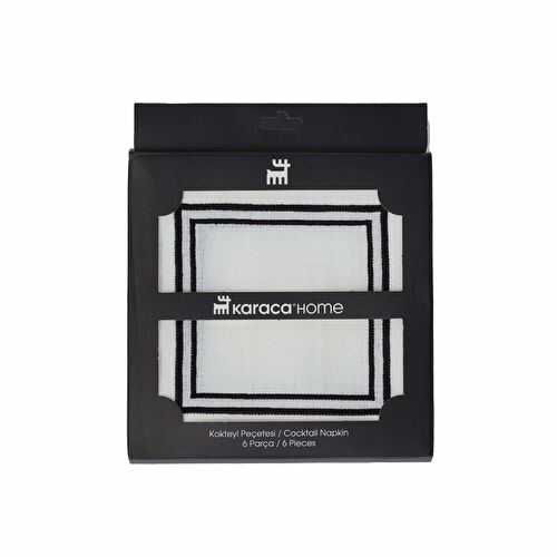 Karaca Home Molde Kokteyl Peçetesi 6'lı Siyah Karaca Home Molde Kokteyl Peçetesi 6'lı Siyah