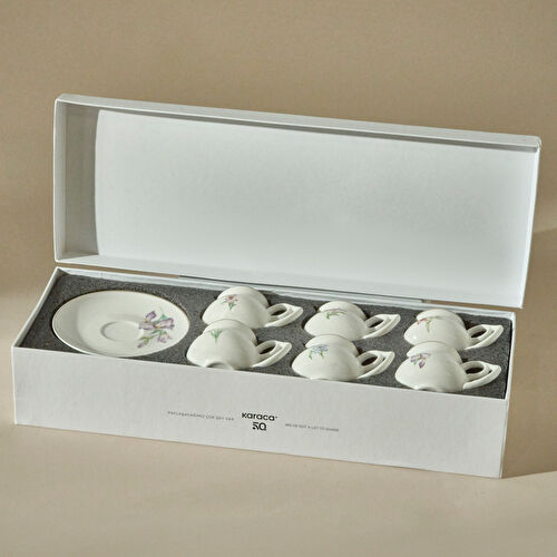 Karaca Botanik 6 Kişilik Kahve Fincan Takımı 80 ml