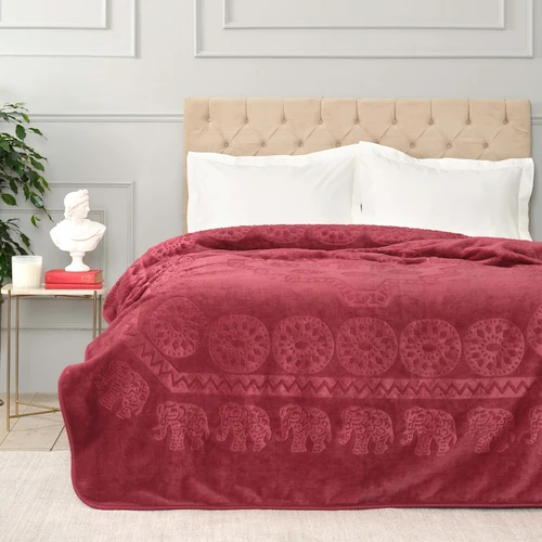 Karaca Home Elephant Sarabi Çift Kişilik Soft Embosy Battaniye