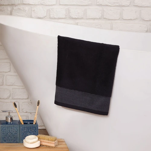 Karaca Home Luan %100 Pamuk Yüz Havlusu 50 cm x 90 cm Siyah