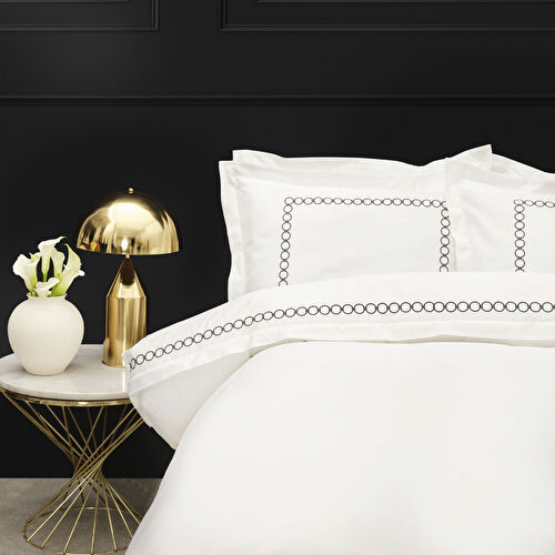 Karaca Home White Col Calypso Çift Kişilik Percale Nevresim Takımı